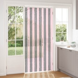 Rideau anti-insectes en chenille Gris Argent et Rose 647706647706