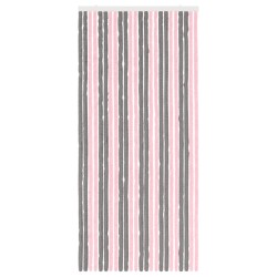 Rideau anti-insectes en chenille Gris Argent et Rose 647706647706