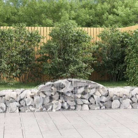 Paniers à gabions arqués 7 pcs 300x50x40/60 cm fer galvanisé 647710647710
