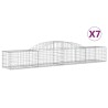 Paniers à gabions arqués 7 pcs 300x50x40/60 cm fer galvanisé 647710647710