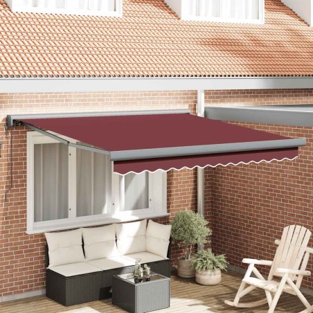 Auvent rétractable automatique bordeaux 300x250 cm 647717647717
