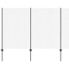 Clôture grillagée avec poteau 10 x 1,6 m Acier recouvert de PVC 647719647719