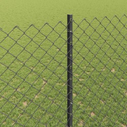 Clôture grillagée avec poteau 10 x 1,6 m Acier recouvert de PVC 647719647719