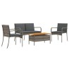 Ensemble de jardin avec coussin acier 647727647727