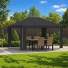 Pavillon 4 × 3 m Anthracite Polyester et Acier 190 gsm 647729647729