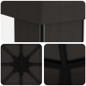 Pavillon 4 × 3 m Anthracite Polyester et Acier 190 gsm 647729647729