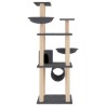 Arbre à chat avec griffoirs en sisal gris foncé 141 cm 647736647736