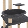 Arbre à chat avec griffoirs en sisal gris foncé 141 cm 647736647736