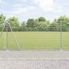 Clôture en fil soudé avec base en béton 25 x 1,2 m Argenté 647741647741