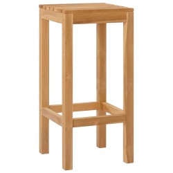 Tabouret de bar 4 pcs Naturel Bois de teck massif 647746647746