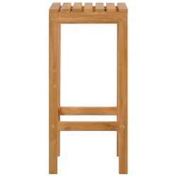 Tabouret de bar 4 pcs Naturel Bois de teck massif 647746647746
