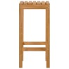 Tabouret de bar 4 pcs Naturel Bois de teck massif 647746647746