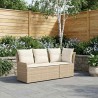 Sofa de jardin avec accoudoirs et sofa d'angle 2 Pièce Rotin PE 647747647747