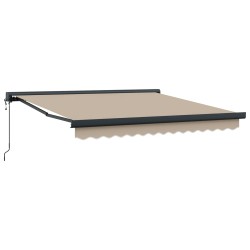 Auvent rétractable Beige 300 x 250 cm Tissu et Métal 647748647748