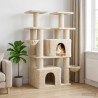 Arbre à chat avec poteaux à griffer en sisal 2 pc Crème 147 cm 647751647751
