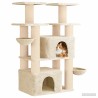 Arbre à chat avec poteaux à griffer en sisal 2 pc Crème 147 cm 647751647751