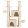 Arbre à chat avec poteaux à griffer en sisal 2 pc Crème 147 cm 647751647751