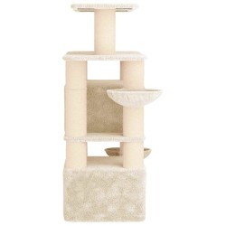 Arbre à chat avec poteaux à griffer en sisal 2 pc Crème 147 cm 647751647751