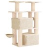 Arbre à chat avec poteaux à griffer en sisal 2 pc Crème 147 cm 647751647751