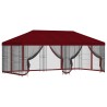 Gazebo avec murs latéraux 6 x 3 m Bordeaux Polyester et Acier 647757647757