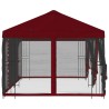 Gazebo avec murs latéraux 6 x 3 m Bordeaux Polyester et Acier 647757647757
