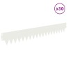 Bordure de Pelouse 30 pcs 103 x 15 cm métal Blanc 647760647760