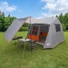 Tente tunnel Gris et orange 275 x 240 x 200 cm 647767647767