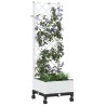 Bac de jardin avec treillis et roues Blanc 40 x 40 x 131,5 cm 647771647771