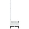 Bac de jardin avec treillis et roues Blanc 40 x 40 x 131,5 cm 647771647771
