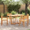 Table de jardin ovale 150 x 90 x 75 cm en bois d'acacia massif 647778647778