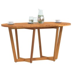 Table de jardin ovale 150 x 90 x 75 cm en bois d'acacia massif 647778647778
