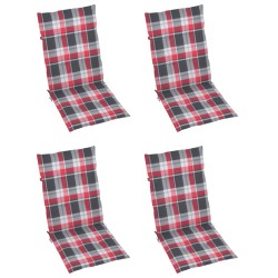 Chaises inclinables de jardin lot de 3 et coussins Bois acacia 647780647780