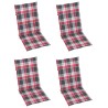 Chaises inclinables de jardin lot de 3 et coussins Bois acacia 647780647780