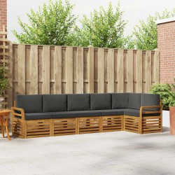 Ensemble de canapé d'angle 6 pcs Naturel et Anthracite 647783647783