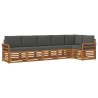Ensemble de canapé d'angle 6 pcs Naturel et Anthracite 647783647783