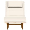 Chaise longue à bascule avec coussin en bois d'acacia massif 647784647784