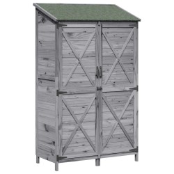 Abri de jardin Gris 106 x 56 x 176,5 cm Bois de Sapin Massif 647785647785