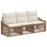 Ensemble de canapé de jardin 3 pcs Beige polyrotin 647788647788