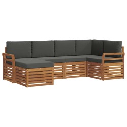 Ensemble de canapé d'angle 6 pcs Naturel et Anthracite 647789647789