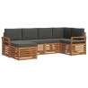 Ensemble de canapé d'angle 6 pcs Naturel et Anthracite 647789647789