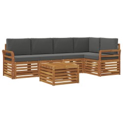 Ensemble de canapé d'angle 6 pcs Naturel et Anthracite 647790647790