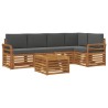 Ensemble de canapé d'angle 6 pcs Naturel et Anthracite 647790647790