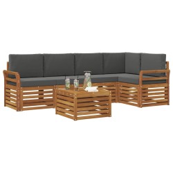Ensemble de canapé d'angle 6 pcs Naturel et Anthracite 647790647790