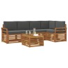 Ensemble de canapé d'angle 6 pcs Naturel et Anthracite 647790647790