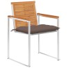 Chaises de jardin lot de 4 avec coussins Bois d'acacia massif 647793647793