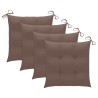Chaises de jardin lot de 4 avec coussins Bois d'acacia massif 647793647793
