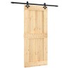 Porte coulissante Naturel et noir 90 x 210 cm 647795647795