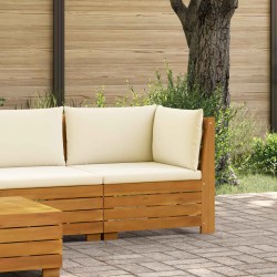 Canapé d'angle de jardin Bois d'Acacia Massif Marron 647802647802