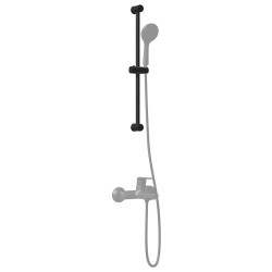 Support de Douche Noir 71 cm Acier inoxydable 647803647803