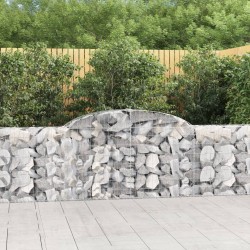 Paniers à gabions arqués 6 pcs 300x30x80/100 cm fer galvanisé 647815647815